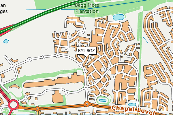 KY2 6GZ map - OS VectorMap District (Ordnance Survey)