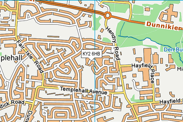 KY2 6HB map - OS VectorMap District (Ordnance Survey)