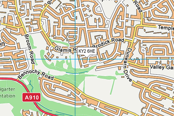 KY2 6HE map - OS VectorMap District (Ordnance Survey)