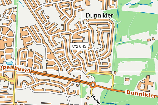 KY2 6HS map - OS VectorMap District (Ordnance Survey)