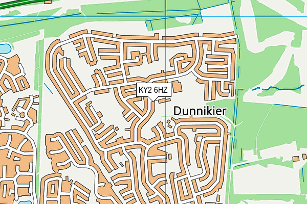 KY2 6HZ map - OS VectorMap District (Ordnance Survey)