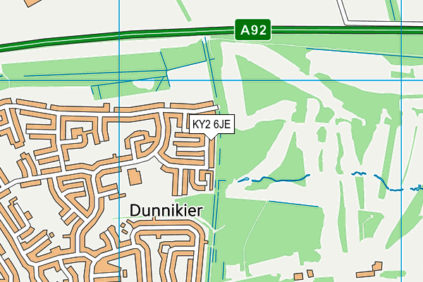 KY2 6JE map - OS VectorMap District (Ordnance Survey)