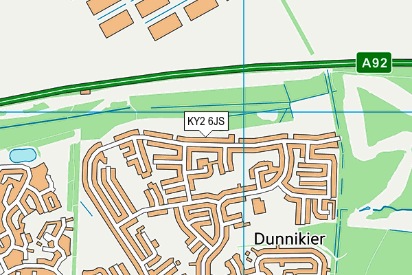 KY2 6JS map - OS VectorMap District (Ordnance Survey)