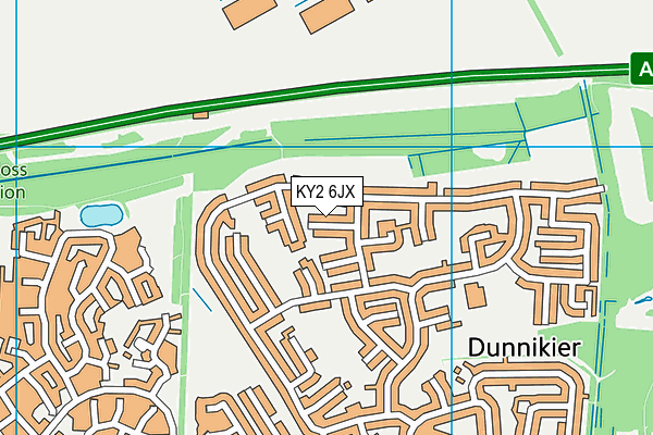 KY2 6JX map - OS VectorMap District (Ordnance Survey)
