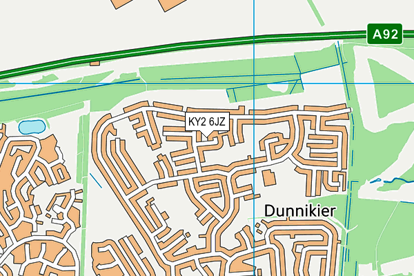 KY2 6JZ map - OS VectorMap District (Ordnance Survey)