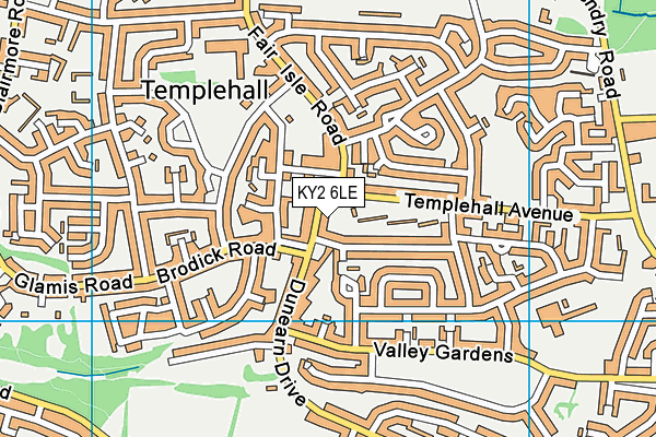 KY2 6LE map - OS VectorMap District (Ordnance Survey)