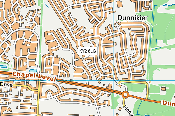 KY2 6LG map - OS VectorMap District (Ordnance Survey)