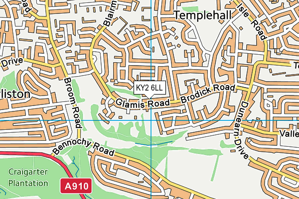 KY2 6LL map - OS VectorMap District (Ordnance Survey)