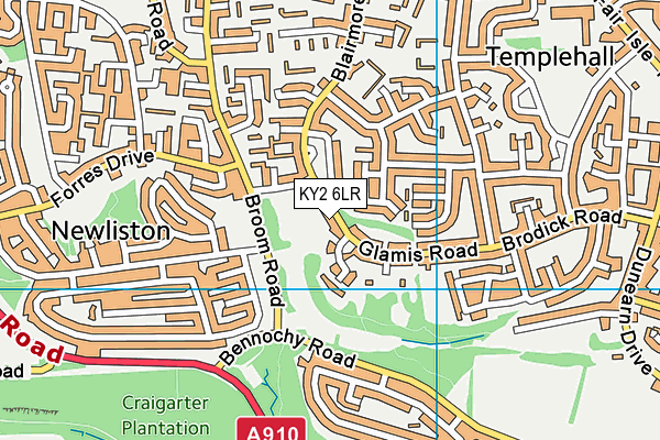 KY2 6LR map - OS VectorMap District (Ordnance Survey)
