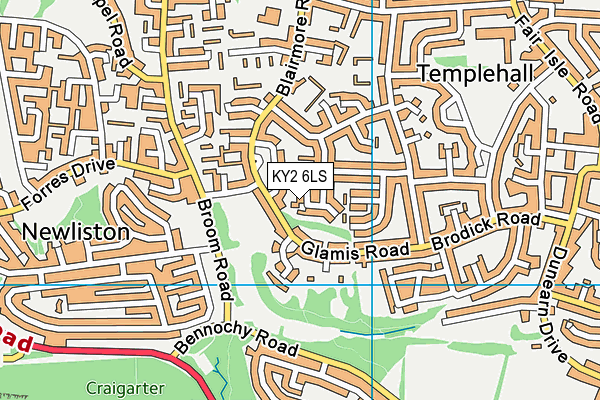 KY2 6LS map - OS VectorMap District (Ordnance Survey)
