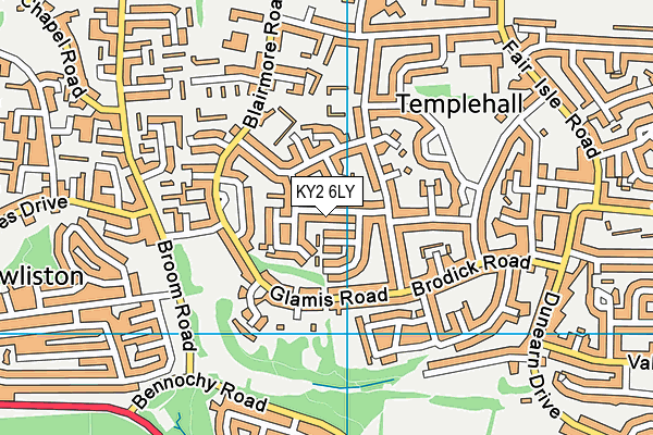KY2 6LY map - OS VectorMap District (Ordnance Survey)
