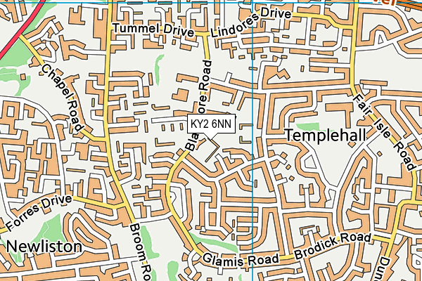 KY2 6NN map - OS VectorMap District (Ordnance Survey)