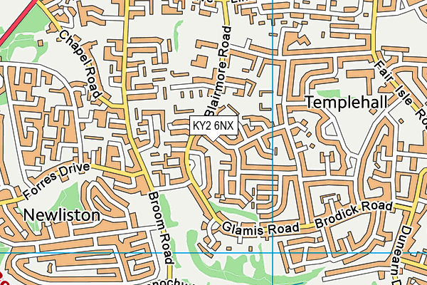 KY2 6NX map - OS VectorMap District (Ordnance Survey)