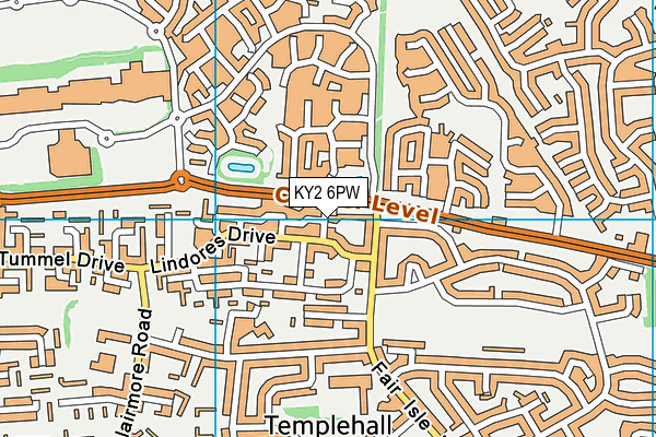 KY2 6PW map - OS VectorMap District (Ordnance Survey)