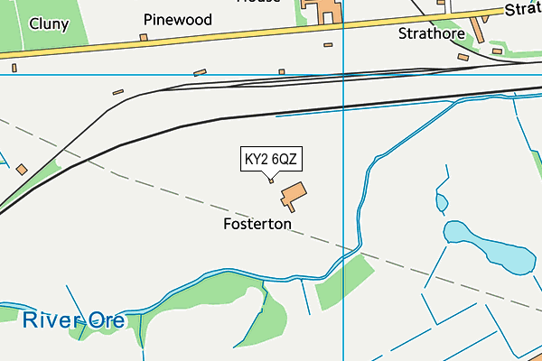 KY2 6QZ map - OS VectorMap District (Ordnance Survey)