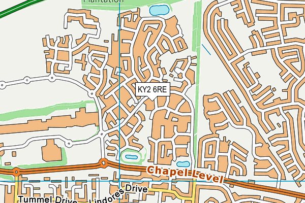 KY2 6RE map - OS VectorMap District (Ordnance Survey)