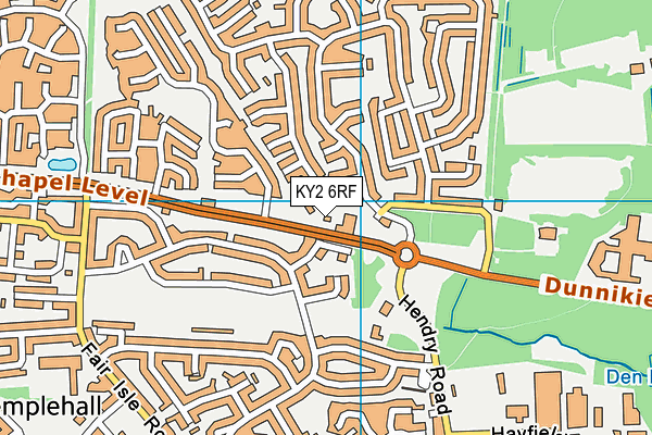 KY2 6RF map - OS VectorMap District (Ordnance Survey)