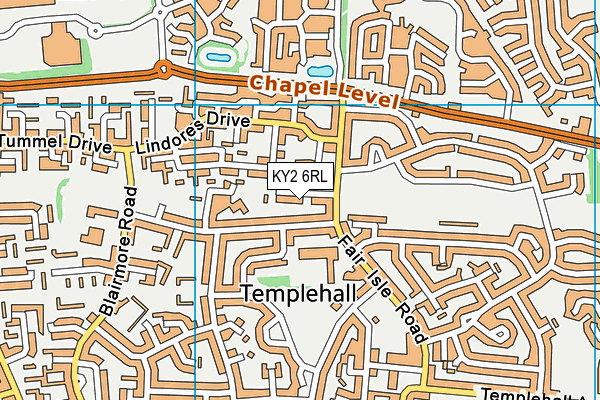 KY2 6RL map - OS VectorMap District (Ordnance Survey)