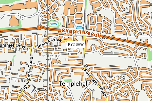KY2 6RW map - OS VectorMap District (Ordnance Survey)
