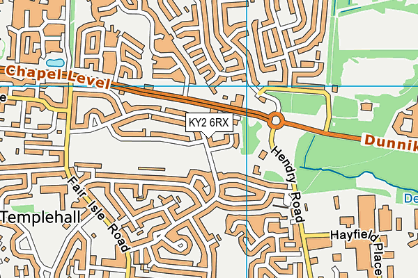 KY2 6RX map - OS VectorMap District (Ordnance Survey)