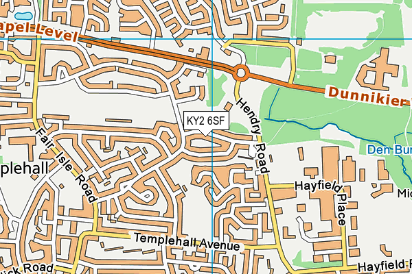KY2 6SF map - OS VectorMap District (Ordnance Survey)