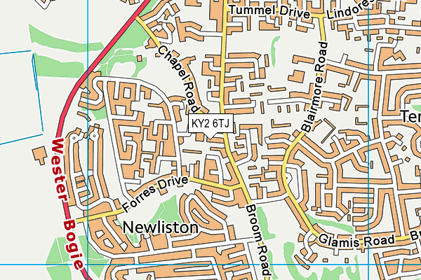KY2 6TJ map - OS VectorMap District (Ordnance Survey)