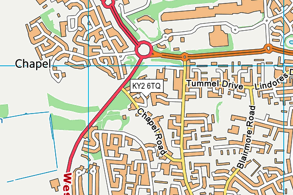 KY2 6TQ map - OS VectorMap District (Ordnance Survey)