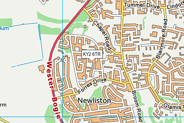 KY2 6TR map - OS VectorMap District (Ordnance Survey)