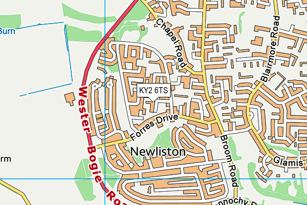 KY2 6TS map - OS VectorMap District (Ordnance Survey)