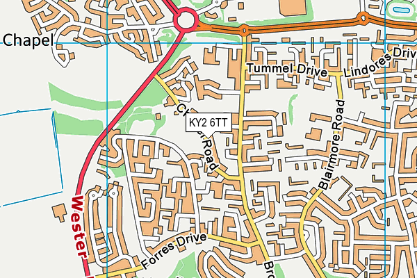 KY2 6TT map - OS VectorMap District (Ordnance Survey)