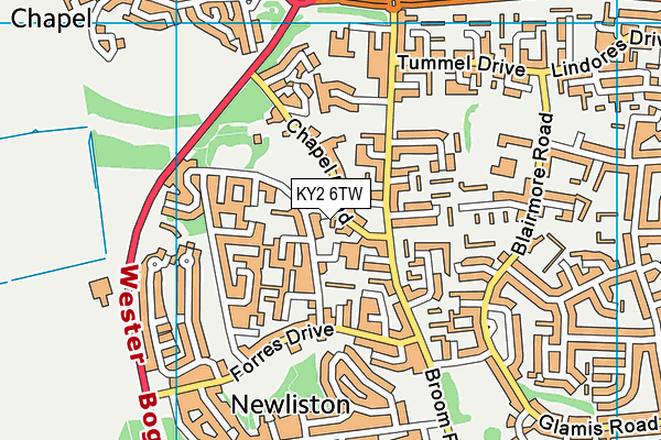KY2 6TW map - OS VectorMap District (Ordnance Survey)