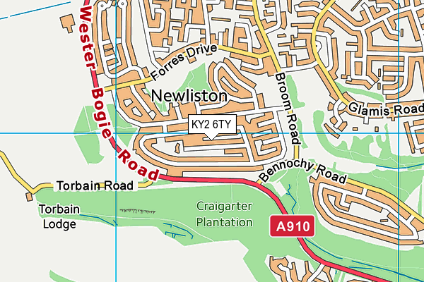 KY2 6TY map - OS VectorMap District (Ordnance Survey)