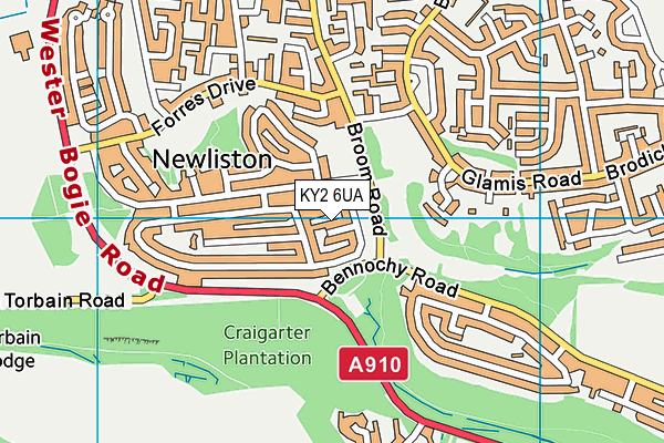 KY2 6UA map - OS VectorMap District (Ordnance Survey)