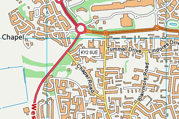 KY2 6UE map - OS VectorMap District (Ordnance Survey)