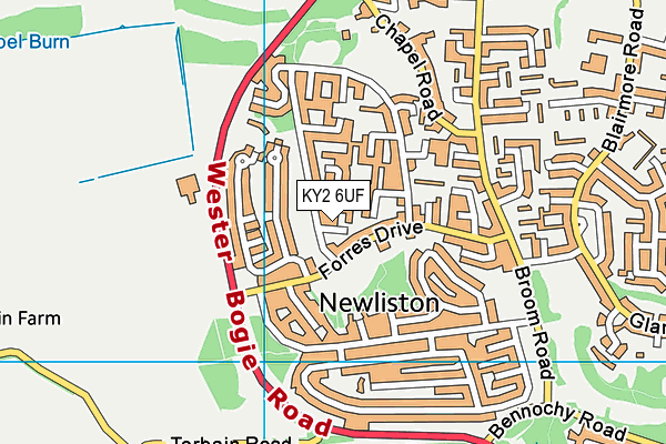 KY2 6UF map - OS VectorMap District (Ordnance Survey)