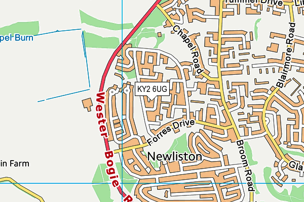 KY2 6UG map - OS VectorMap District (Ordnance Survey)