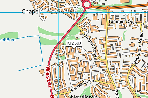 KY2 6UJ map - OS VectorMap District (Ordnance Survey)