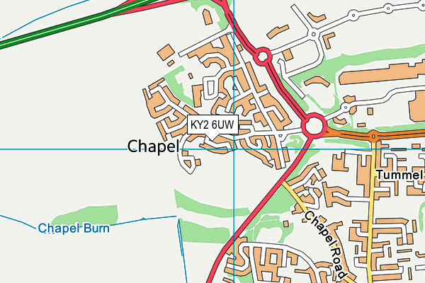 KY2 6UW map - OS VectorMap District (Ordnance Survey)