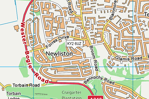 KY2 6UZ map - OS VectorMap District (Ordnance Survey)