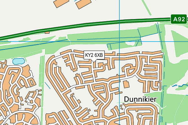 KY2 6XB map - OS VectorMap District (Ordnance Survey)