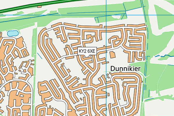 KY2 6XE map - OS VectorMap District (Ordnance Survey)