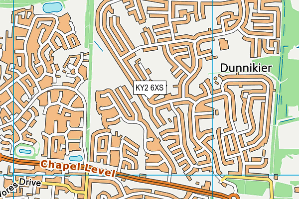 KY2 6XS map - OS VectorMap District (Ordnance Survey)