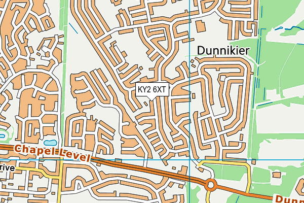 KY2 6XT map - OS VectorMap District (Ordnance Survey)