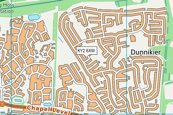 KY2 6XW map - OS VectorMap District (Ordnance Survey)
