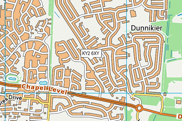 KY2 6XY map - OS VectorMap District (Ordnance Survey)