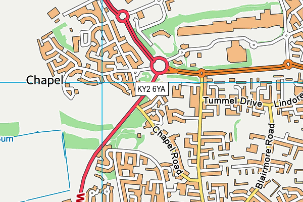 KY2 6YA map - OS VectorMap District (Ordnance Survey)