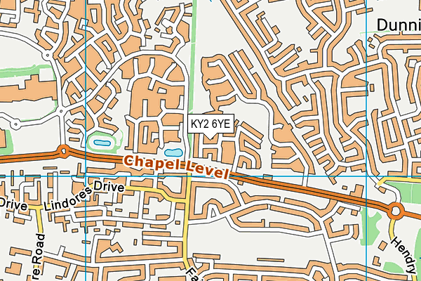 KY2 6YE map - OS VectorMap District (Ordnance Survey)