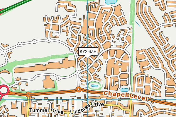 KY2 6ZH map - OS VectorMap District (Ordnance Survey)