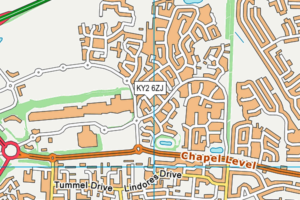KY2 6ZJ map - OS VectorMap District (Ordnance Survey)