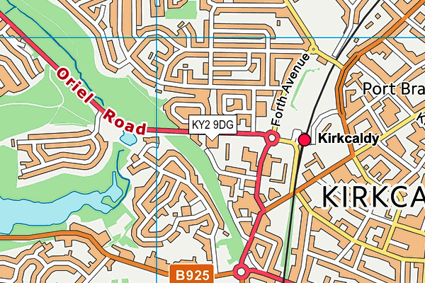KY2 9DG map - OS VectorMap District (Ordnance Survey)